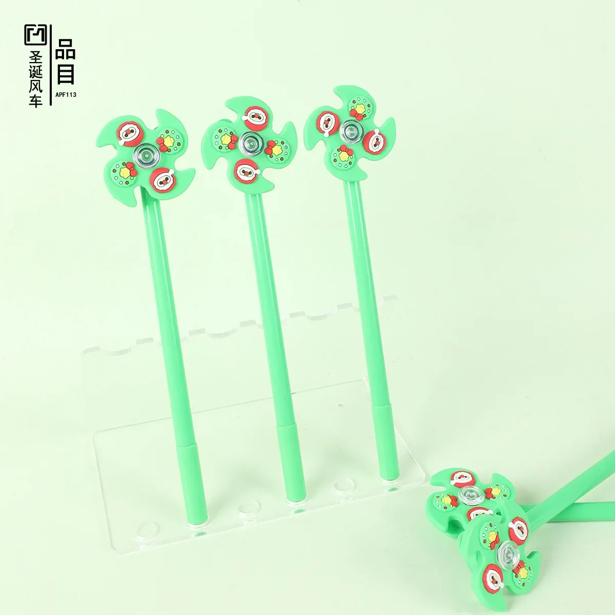 

48PCS New Cartoon Creative Festival Neutral Pen Water Pen Signature Pen Christmas Windmill Student Stationery