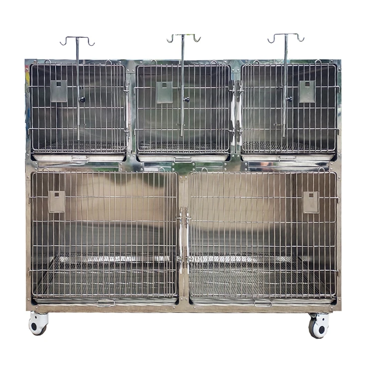 AIROW PET Rabbit Cage Box Breathable Pet House Wood High Quality Large Stainless Steel Breathable Plastic Animal Sale Outdoor