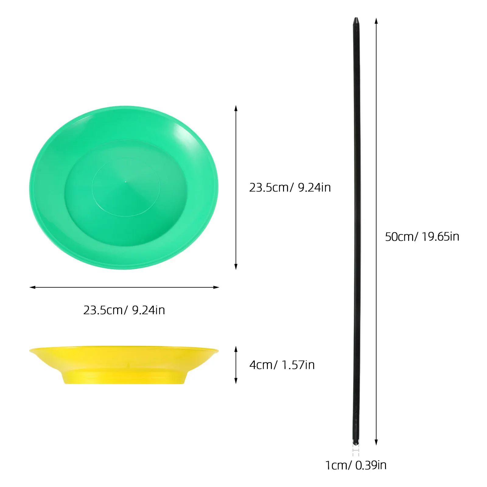 2Pcs Juggling Plates Colorful Entertainment Juggling for Beginners Clown Party Supplies