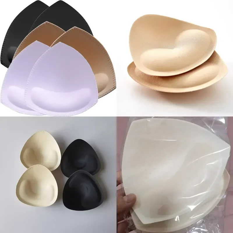 2Pcs Removable Triangle Bikini Bra Pads Push Up Foam Inserts for Swimsuit Chest Enhancer Padding Accessories Cup Liners