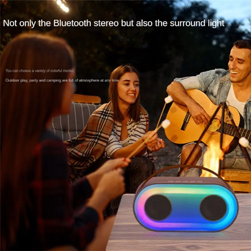 【lucky】 Outdoor Speaker Mobile Phone Microphone Set, with A Microphone, Children's Family Ktv Colorful Light Audio