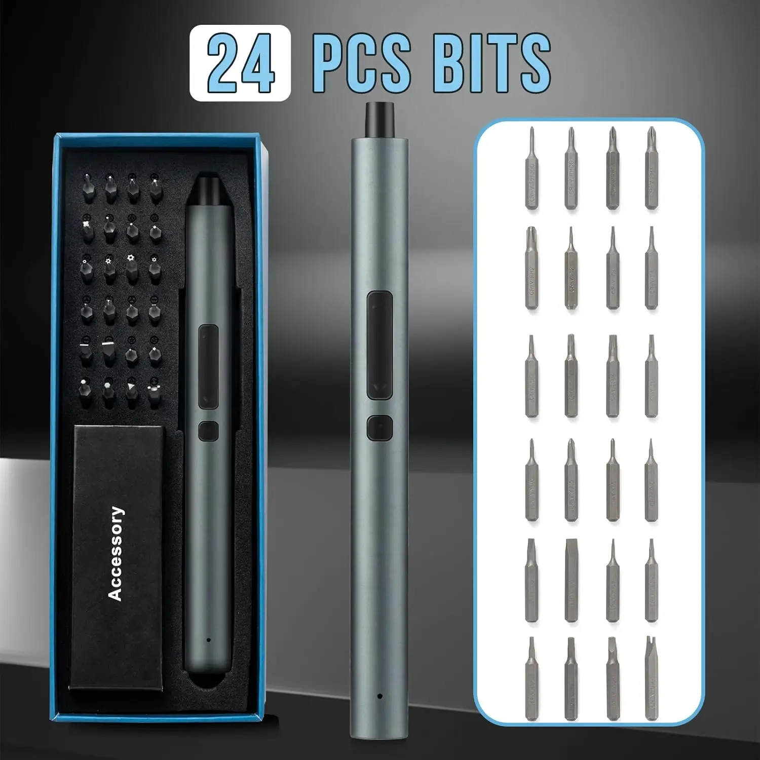 

Мини-набор электрических отверток 28 в 1 с 24 магнитными прецизионными битами S2, 2 настройками крутящего момента для iPhone PC, RC, инструменты для ремонта часов