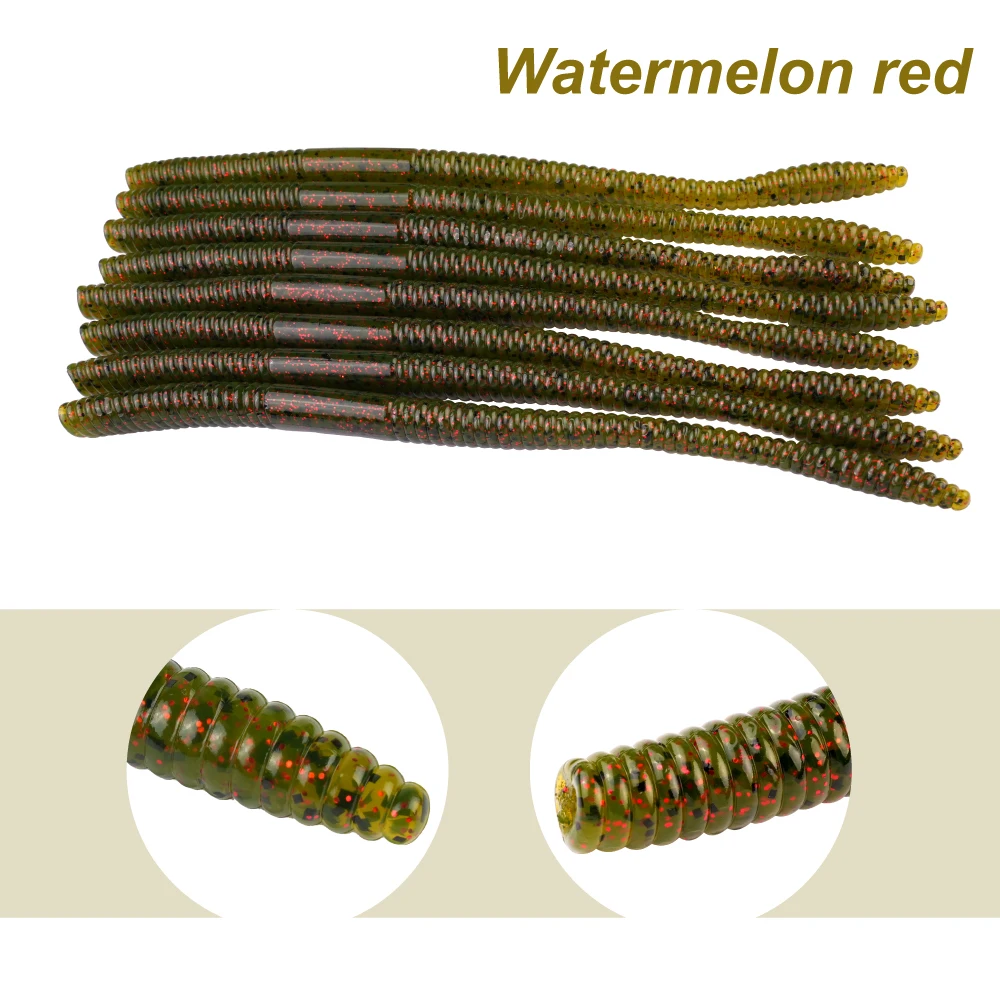 MASTER LOGIC 8 leurres souples élastiques de 21 cm en forme de ver, leurres artificiels réalistes en forme de lombric, appâts de pêche souples et durables