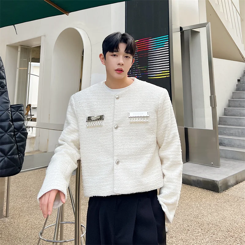 

Весенняя новинка: мужская куртка с жемчужным декором, круглой формы, из полиэстера, нейлона и синтетического волокна, для городского стиля...