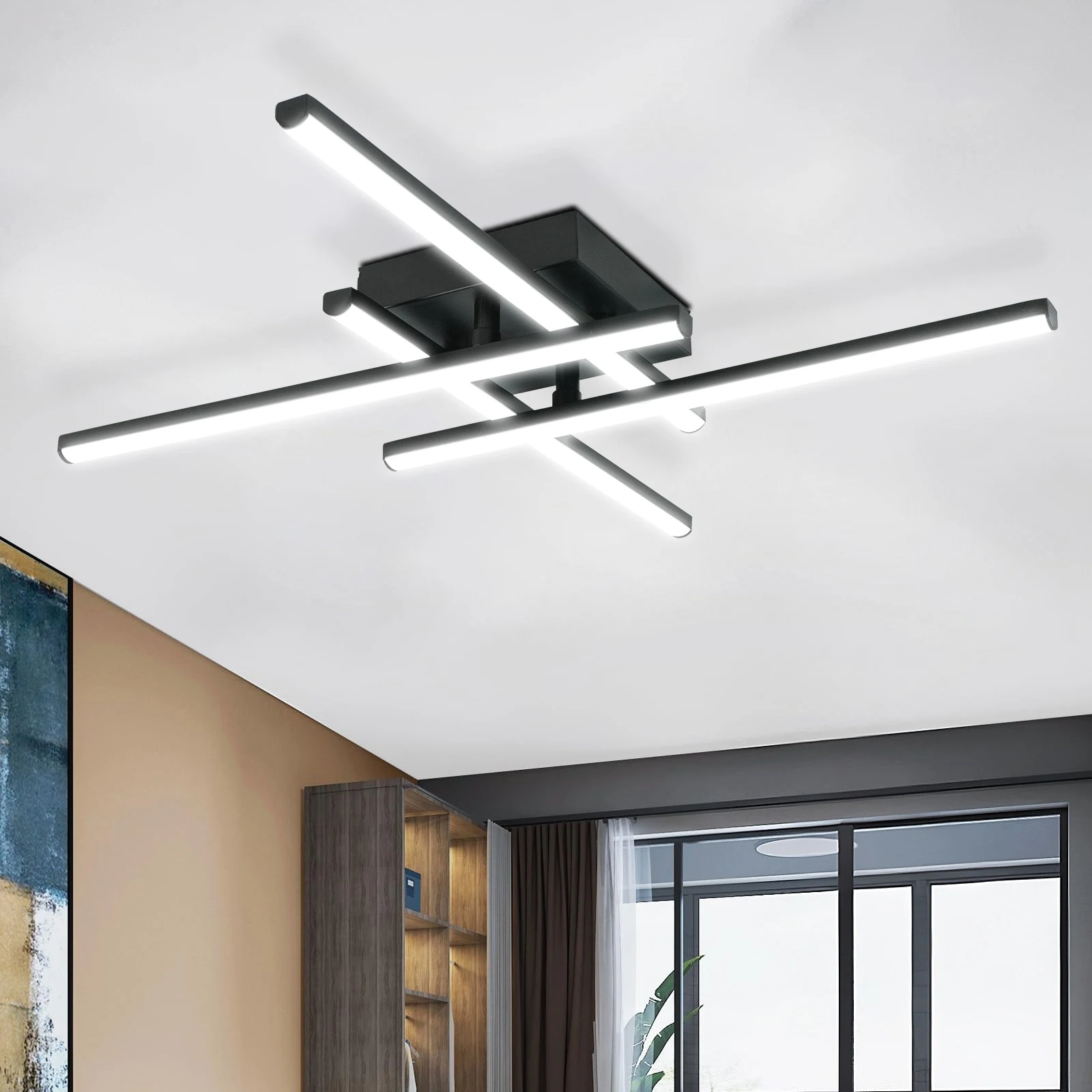 جديد سقف ليد حديث أضواء مصباح السقف الأسود لغرفة المعيشة غرفة نوم غرفة الدراسة أضواء Led لتركيبات إضاءة السقف الغرفة