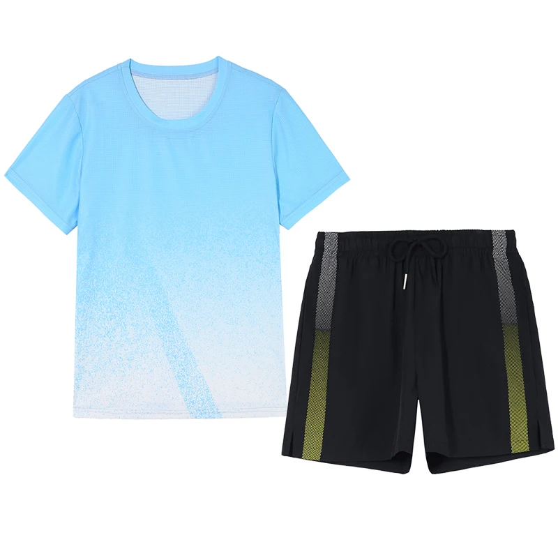 New Summer Women'S Breathable Quick Drying Sports Suit Fashionable And Casual Loose Slimming Short Sleeved Shorts Two-Piece Set