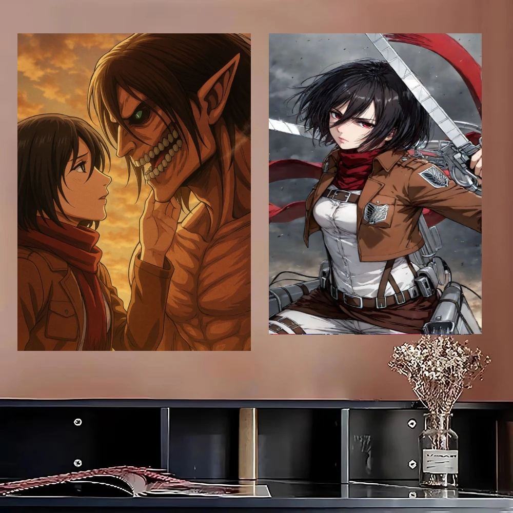 Anime Mikasa Ackerman Attack on Titan Characters Oil Painting Paint by Numbers for Living Room Bedroom Home Decor No Frame