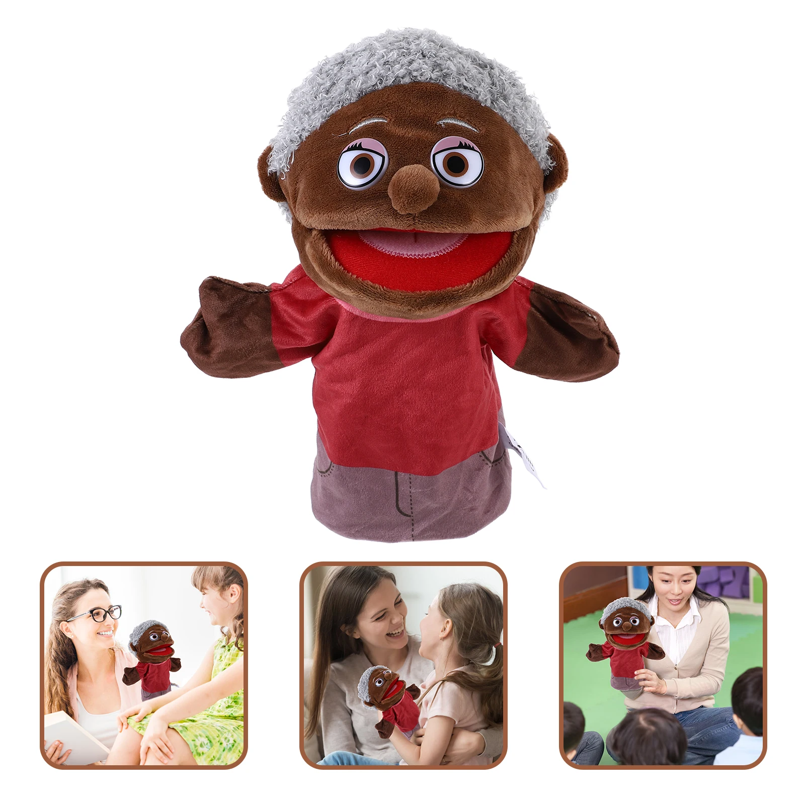 1 PC หุ่นมือ Props สําหรับ Story Telling สมาชิกครอบครัวหุ่นตกแต่งรูปของเล่นเด็ก Bright สีเล่นสมจริง