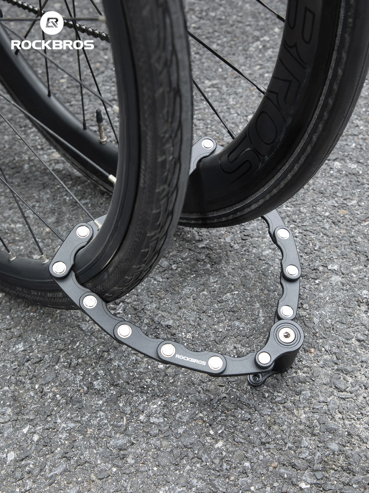 AliExpress ROCKBROS Bike Lock With Keys Bicycle Lock High-Security Anti-Theft Portable Cycling Chain Lock With Mount Bracket Accessories