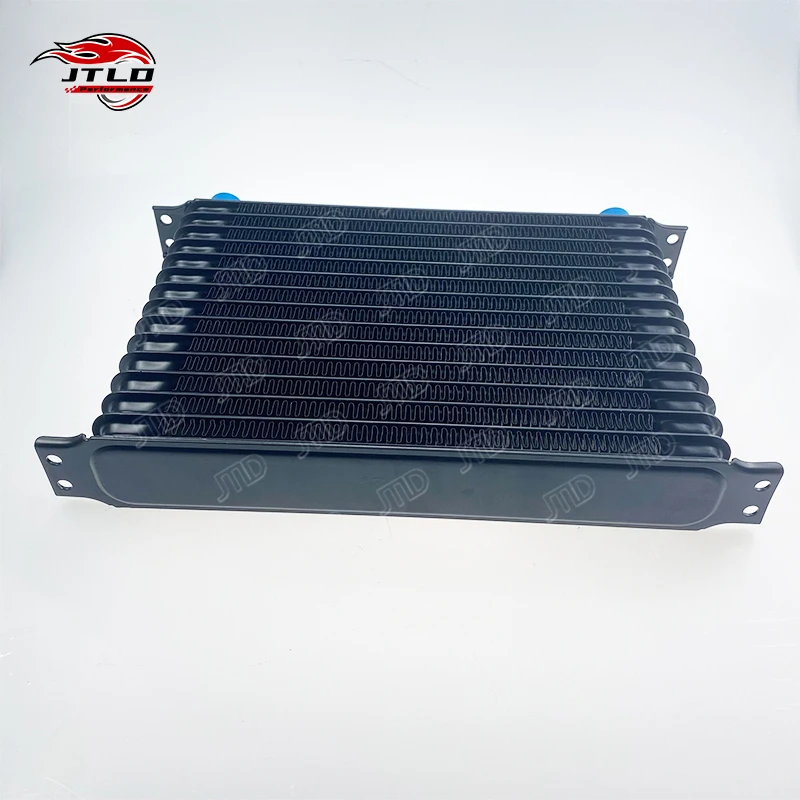 JTLD Universal 15 Row AN10 262MM Oil Cooler Kit For Engine Transmission High Performance Aluminum Oil Radiator