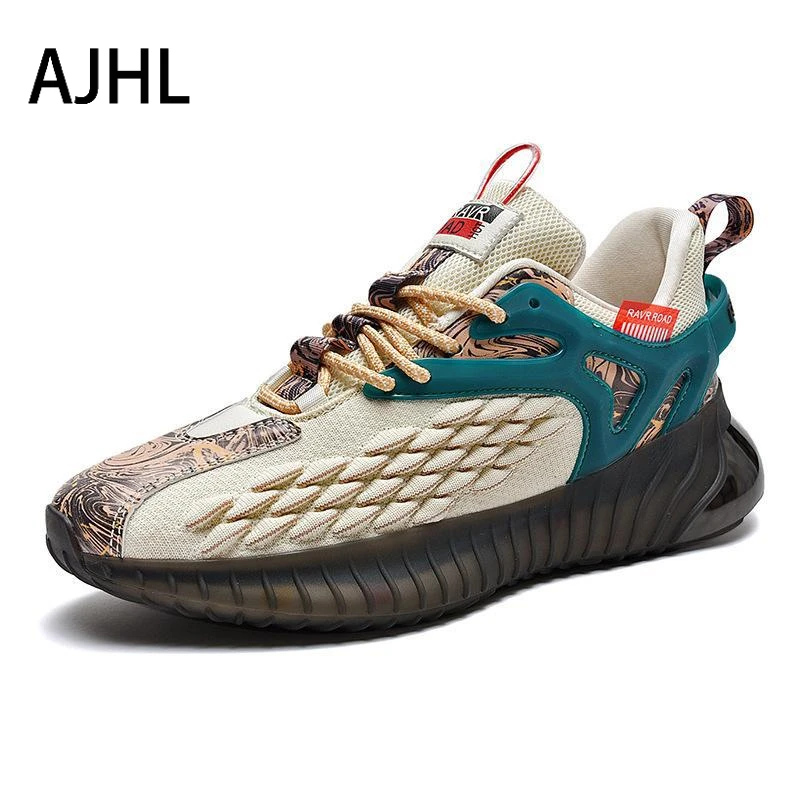 

AJHL Men's Breathable Running Shoes Fashionable Casual Sports Shoes Daily Lightweight Running Men's Shoes