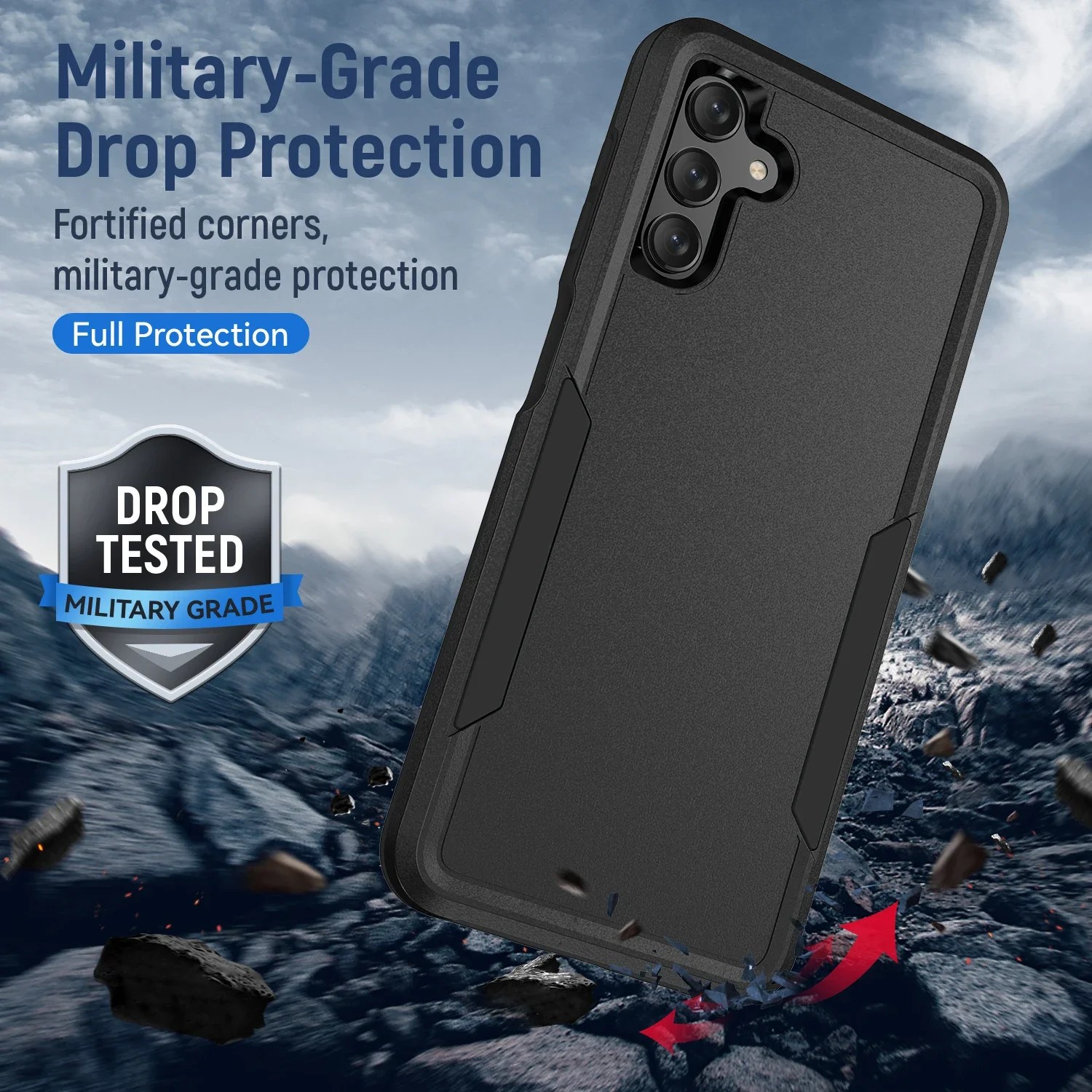 Hard Strong Fashion Armor Case for Samsung Galaxy A56 A36 A16 5G A54 A14 A55 A35 A53 A15 S24 S23 S25 Ultra S22 Plus S21 FE