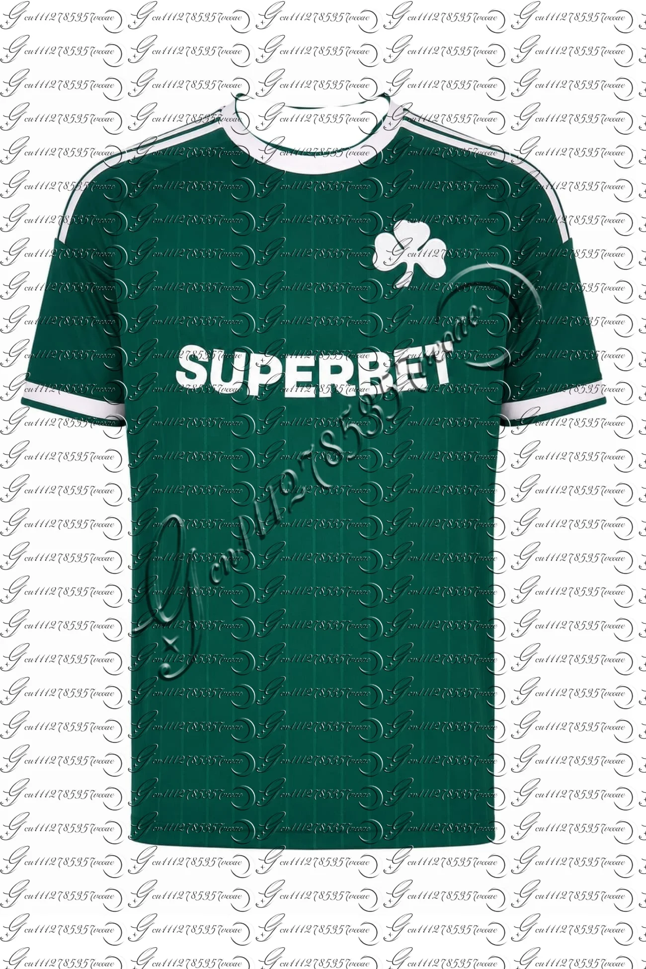 Panathinaikos Heim- und Auswärtstrikot Herren Grün Schwarz Kurzarm Griechenland Atmungsaktives Fußballtrikot für die ganze Familie – Detail 4