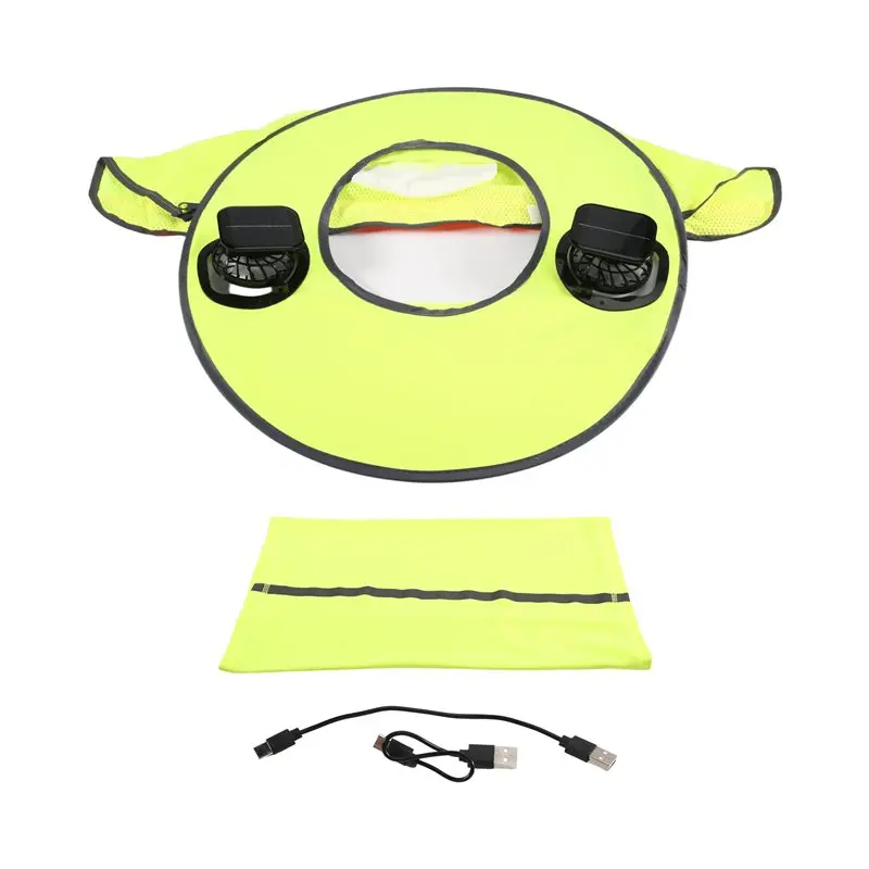 Solar Fan Powered Sunshade Cover, Hard Hat Sun Shade Shield, Summer Cooling Accessories For Construction Outdoor Work Use, 1PC
