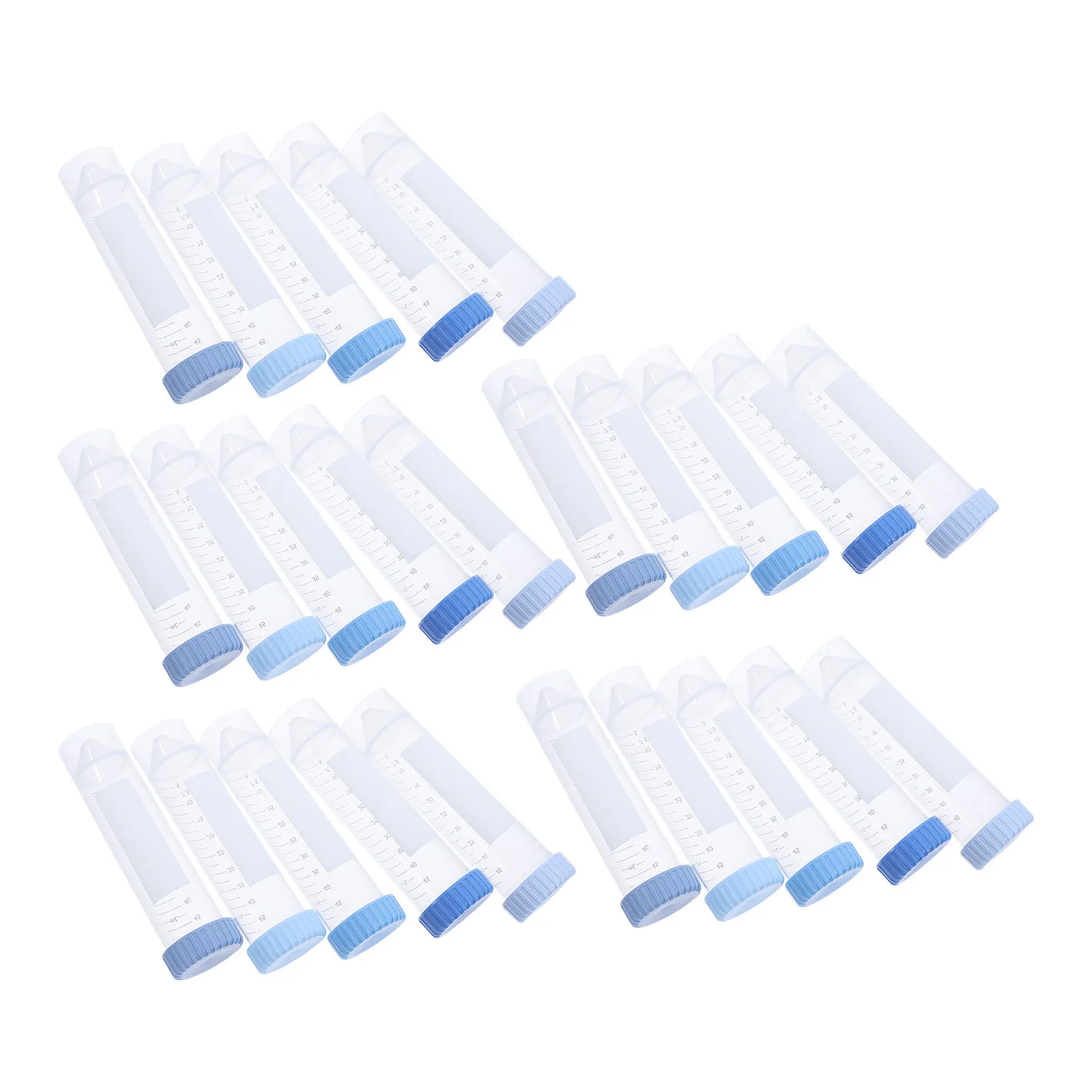 25個入り実験用遠心分離管-高透明度-50ml-ポリプロピレン製スクリューキャップ-漏れ防止-自立型試験管-目盛り付き