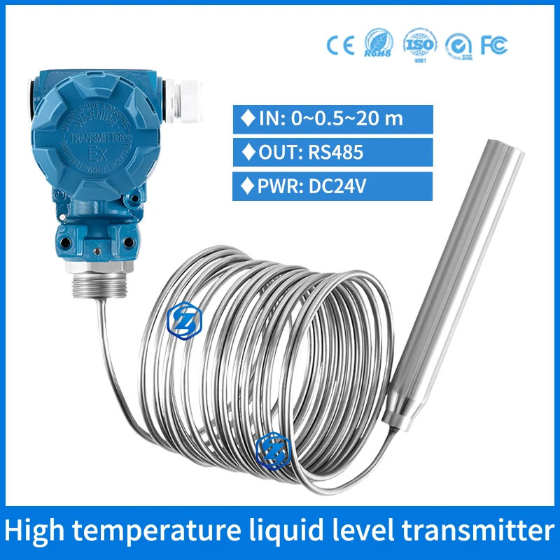 

High Temperature Level Controller RS485 Liquid Level Transmitter SS304 Anti-corrosion Petrol Diesel Fuel Oil Level Gauge Sensor