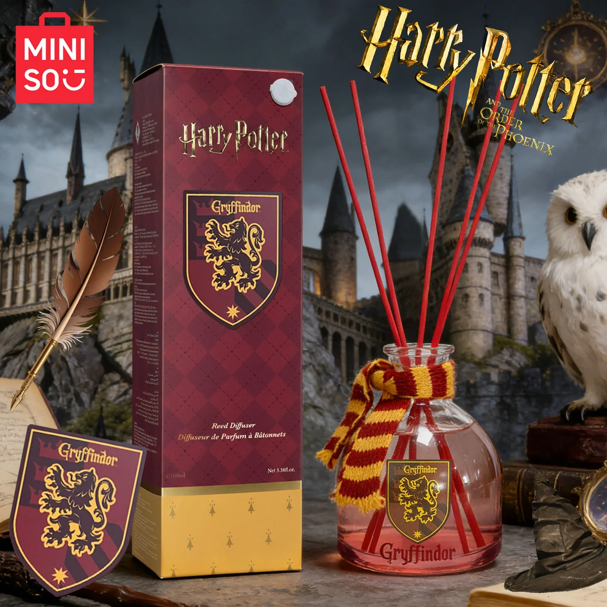 MINISO Harry Potter School of Witchcraft and Wizardry Fragrance North American Formula Red Alcohol Free Essential Oil
