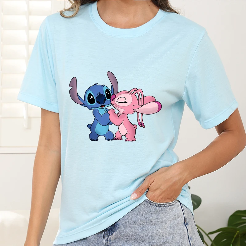 

Female T Shirt Disney Clothes Printed Cartoon Woman Clothing Tees Trends Summer Short Sleeve Tops 2025 T Shirt Y2k Custom