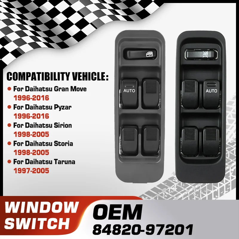 84820-97201 For Daihatsu Gran Move Daihatsu Pyzar Daihatsu Sirion Daihatsu Storia Daihatsu Taruna Power Window Control Switch