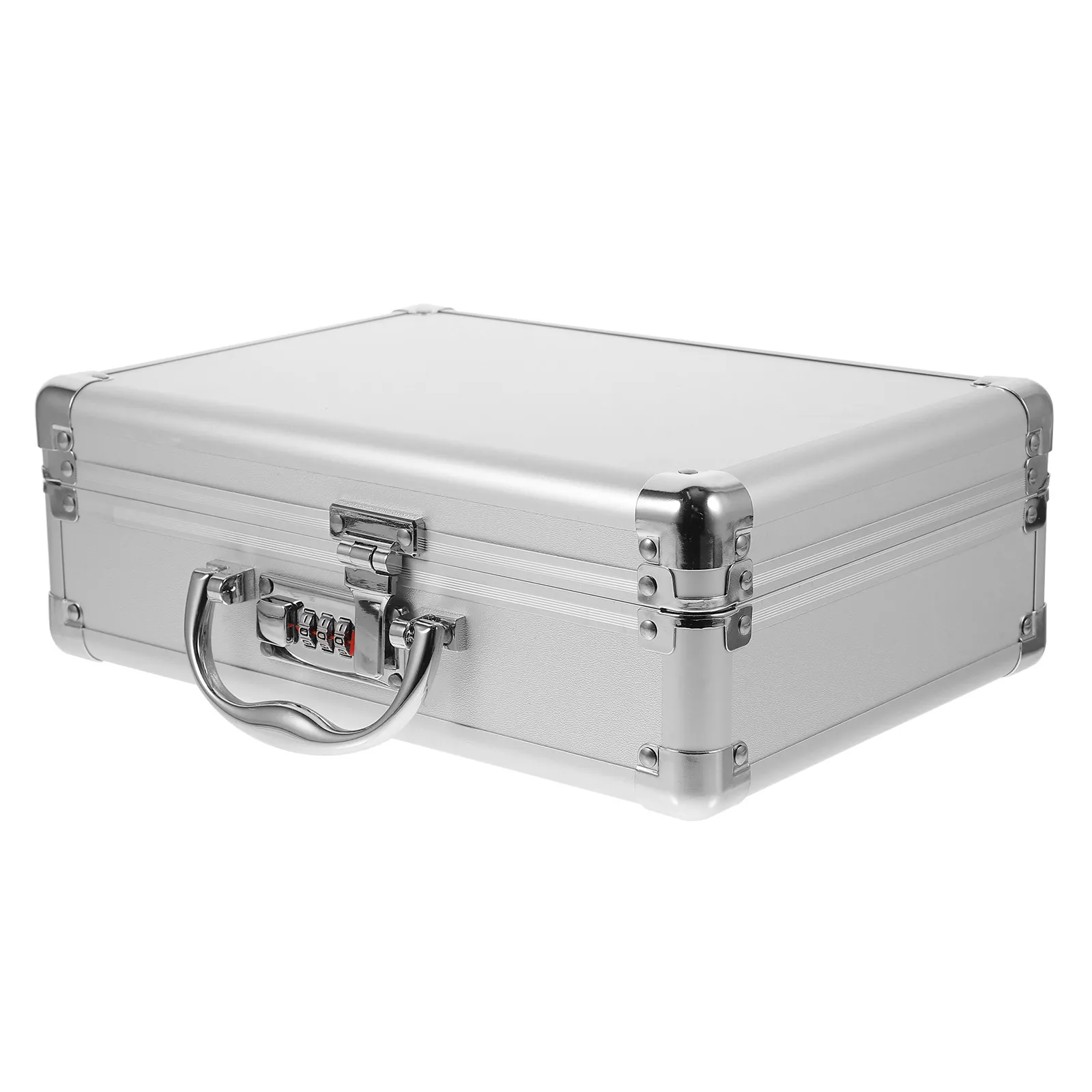 

Metal Tool Carrying Case Password Lock Handheld Tool Box Organizer Portable Aluminum Briefcase Tools Storage Container with