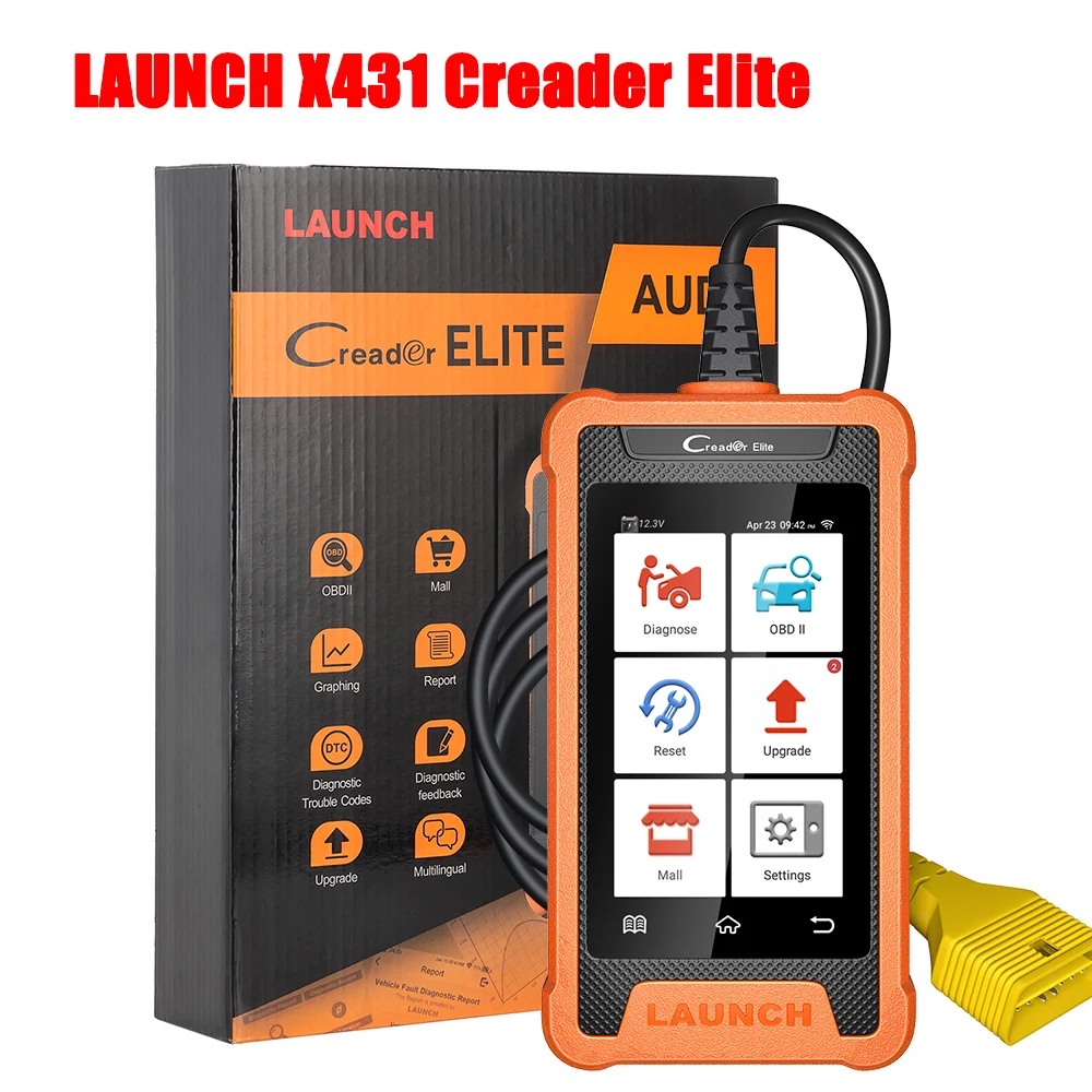 

LAUNCH X431 Creader Elite Professional Full System Scanner for AU-DI B-MW BEN-Z Auto OBD2 Code Reader