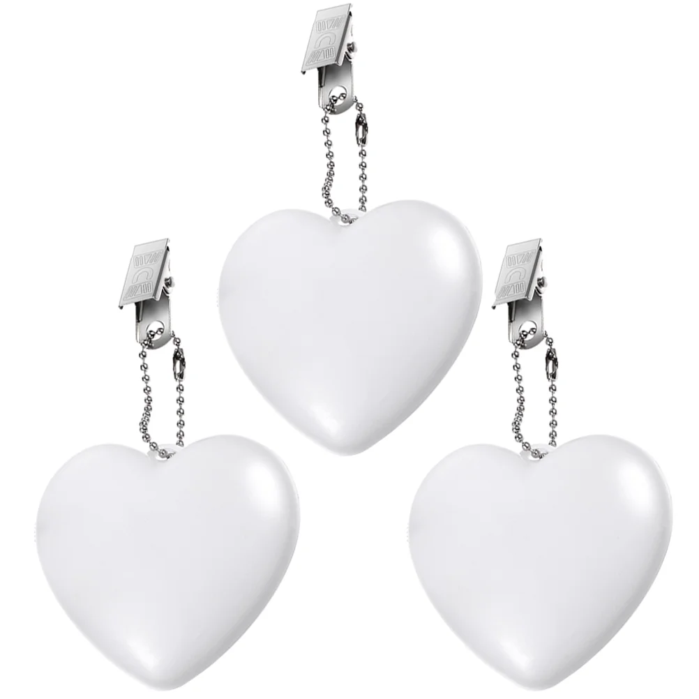 3 Pcs Heart Shaped Touch Sensor Light for Purse Letter Stickers Handbag with Automatic Heart-shaped LED