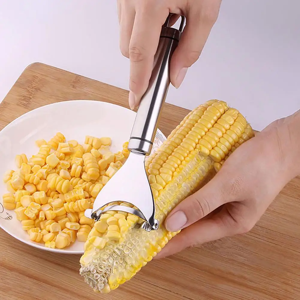 

Corn Peeler Corn Peeler Efficient Stainless Steel Corn Cob Kernel Removers Set of 3 Ergonomic Peeler Strippers for Kitchen