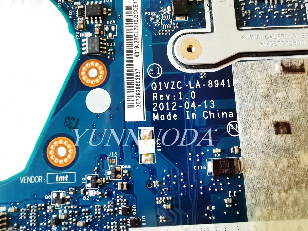 LA-8941P  LA-8943P For ACER One 756  V5-131  V5-171 laptop  motherboard With Pentium CPU I3 I5  2TH 3TH  CPU  Tested good
