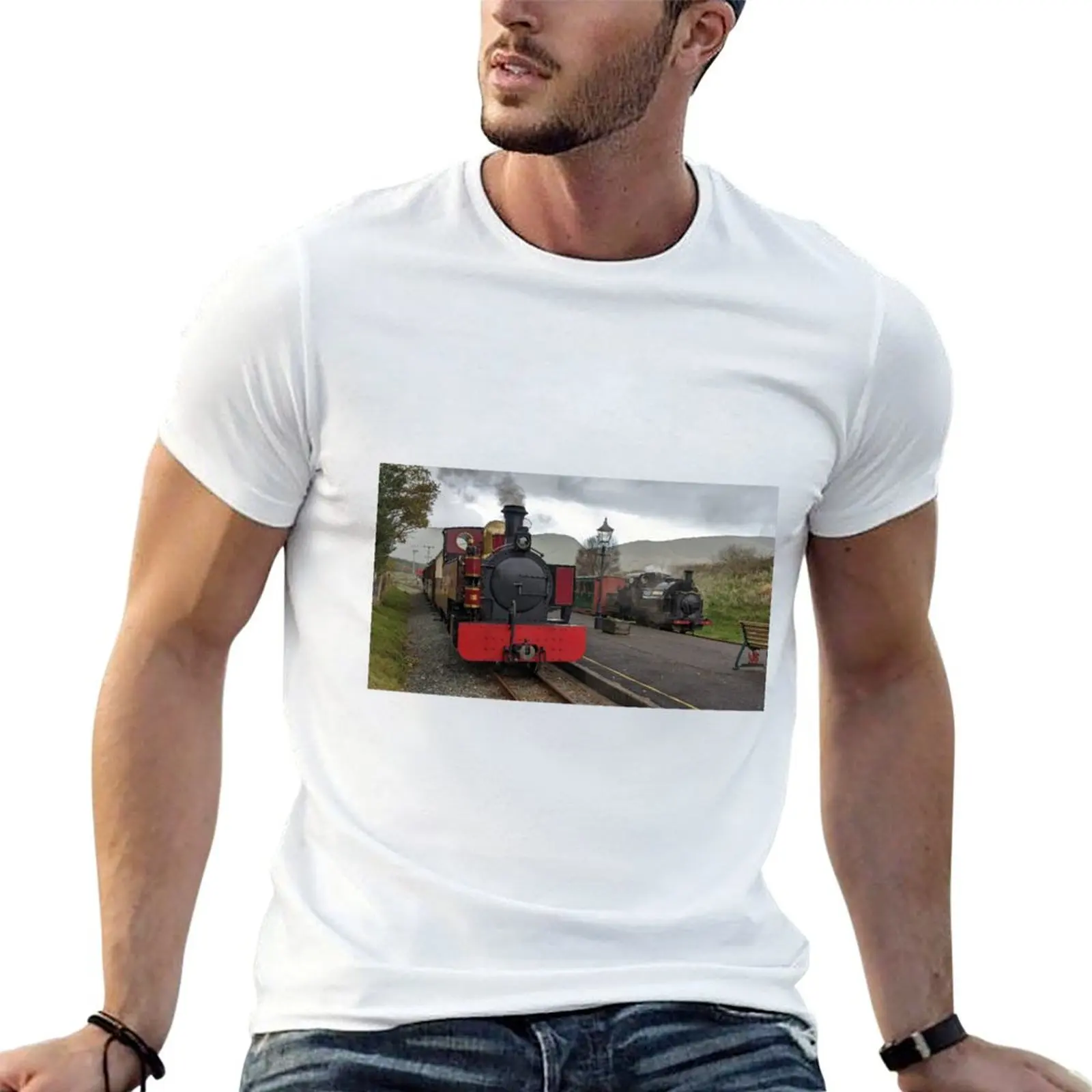 Camiseta Railway Welsh t Highland camiseta hombre algodón y Russell personalizado Pony Welsh camisa estampada