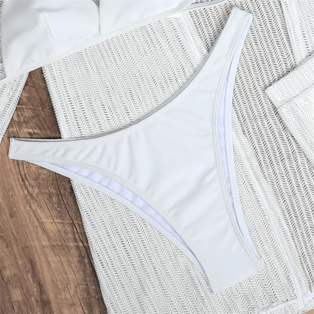 Mit Hemd, Shorts, Neckholder, brasilianischer Bikini, Damen-Badeanzug, Damen-Bademode, vierteiliges Bikini-Set, Badeanzug, Badebekleidung, Schwimmbekleidung V5716H – Detail 30
