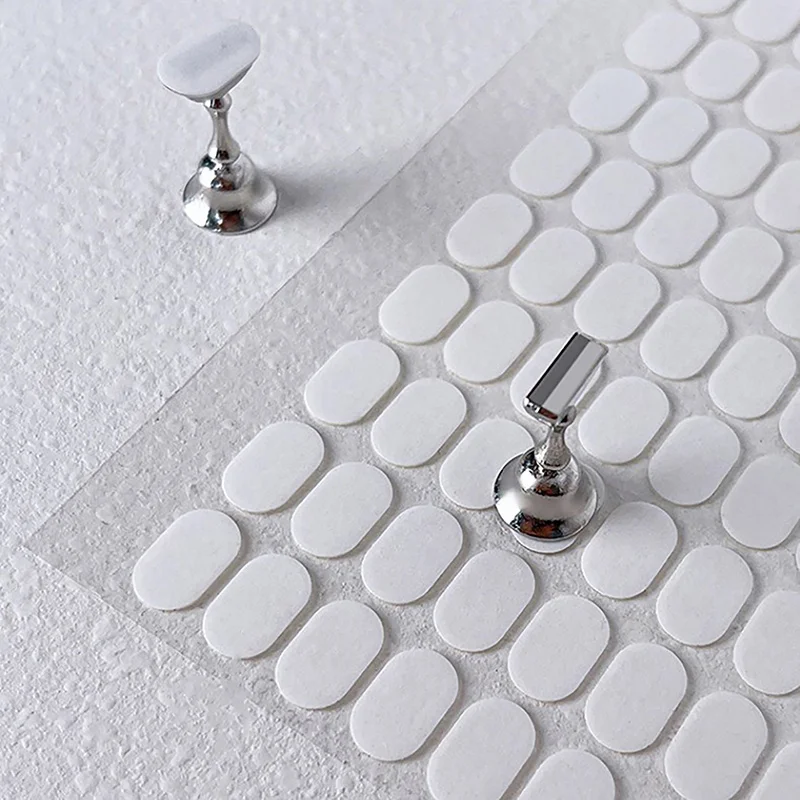 1000 قطعة اضغط على ضعف الجانب هلام الشريط-10 ورقة مسمار الغراء لاصق ملصقات واضحة مانيكير الفن عرض موقف ممارسة العرض