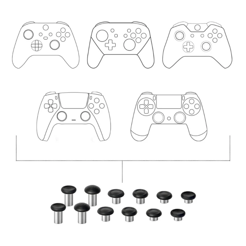 

Thumb Sticks Joystick Analog with Prying Tool Screwdriver Replacement Thumbstick Grip for Game Controller Thumb Grip