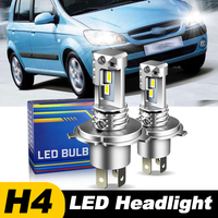 1pc/2Pc For Hyundai GETZ 2002 2003 2004 2005 2006-2011 Car Headlamp 12000lm H4 9003 LED Headlight Hi/Low Beam Bulbs Canbus 6000k