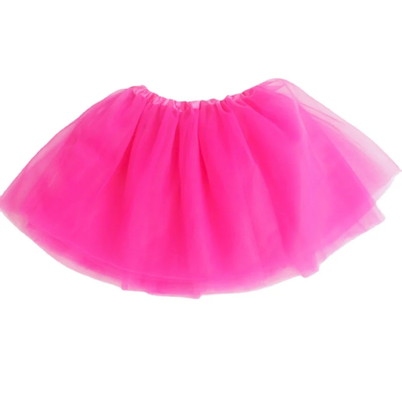 Girl Elastic Ballet Dancewear Tutus Mini Skirt For Birthday Party Dance 3 Layer Tulle Tutu Skirt for Kids Princess 2-8Y Girls