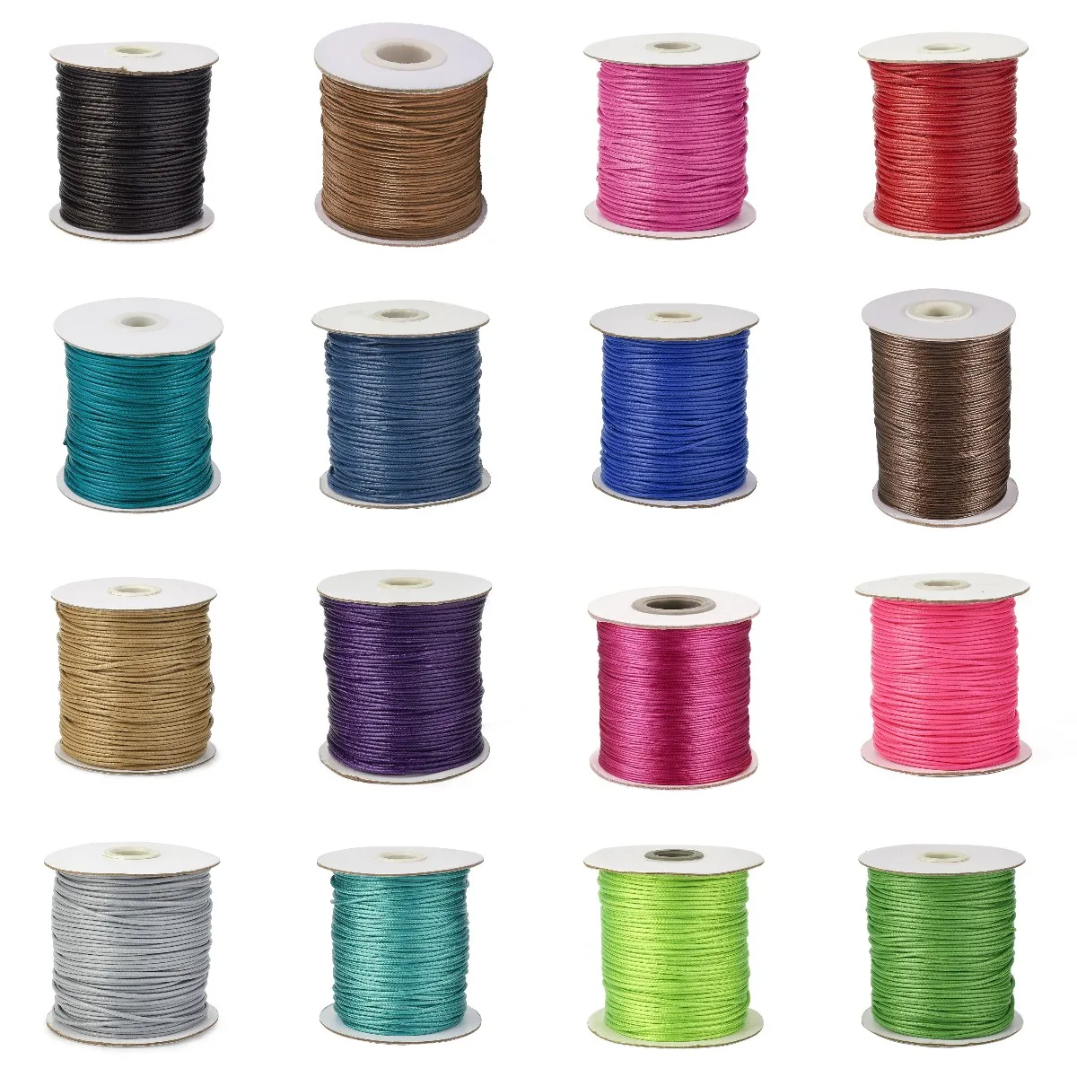 

1 Roll 1mm 2mm Korean Round Waxed Polyester Cord Woven Twist Thread String for Bracelet Necklace DIY Jewelry Making Supplies