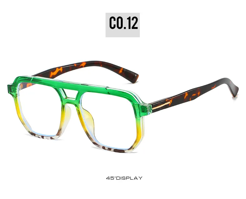 2025 Doppelstrahl-Quadrat-Sonnenbrille für Herren und Damen, Liniendekoration, geeignet für alle Sonnenschutz im Luftfahrt-Stil – Detail 18
