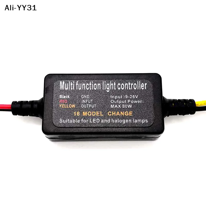 

【Ya3】1PC DC9-26V 16 Modes Adjustable LED Brake Light Flasher Strobe Controller Module Car Motorcycle Truck Flash Tail Stop Lamp