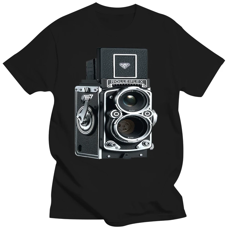 Rolleiflex Camera T Shirt Cheap wholesale tees,2020 fashion t shirt 100% Cotton Classic tee,Gift Print T-shirt,2020 hot tees