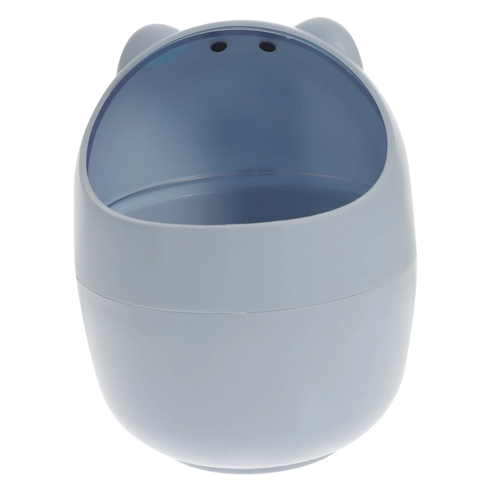 

1pc Cute Desktop Trash Can With Lid Small Garbage Bin For Home Office Study Multi-Function Household Trash Bucket