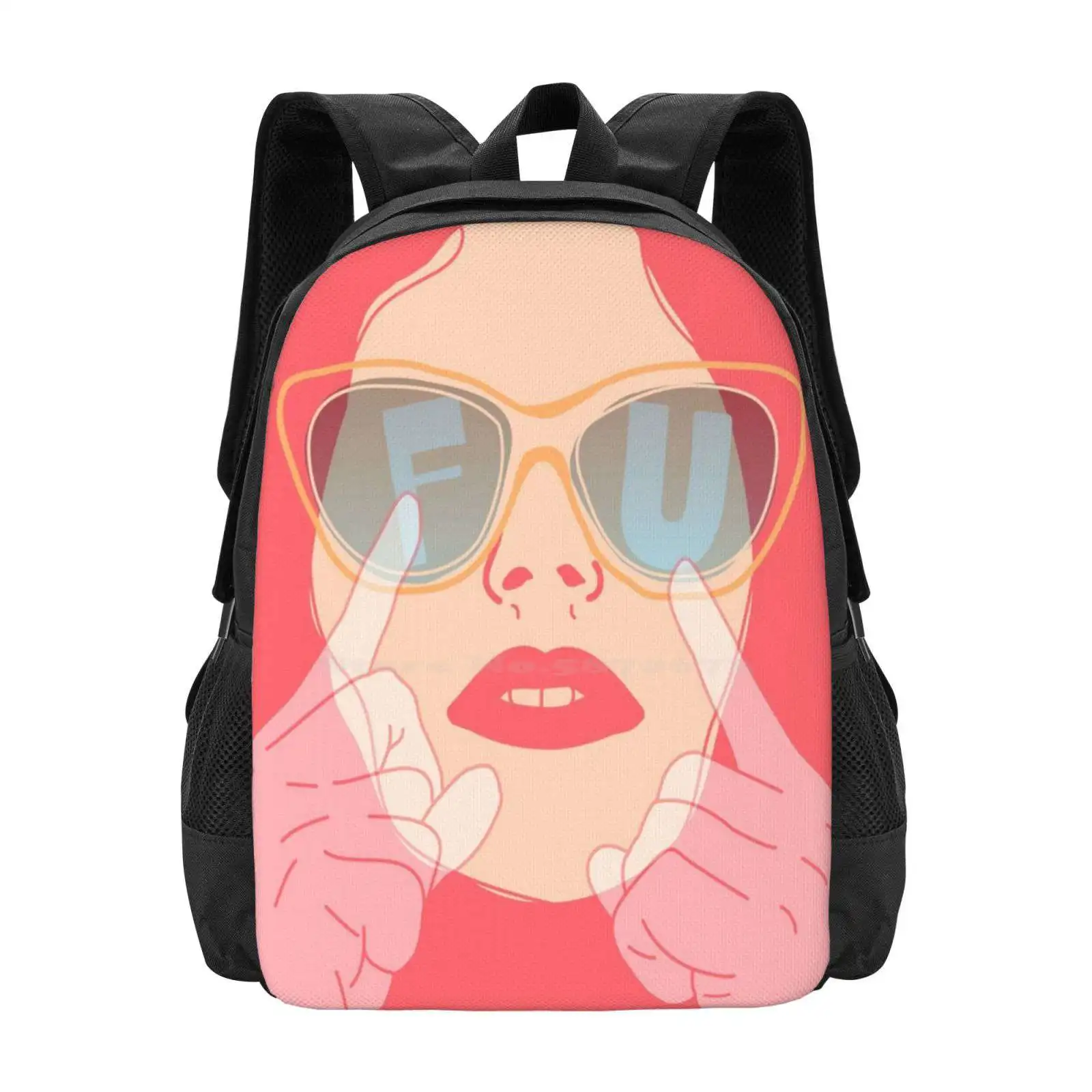 The Subtle Art Of... Hot Sale Schoolbag Backpack Fashion Bags Chyworks Woman Face Make Sunglasses Sunnies F Word Dont Give A