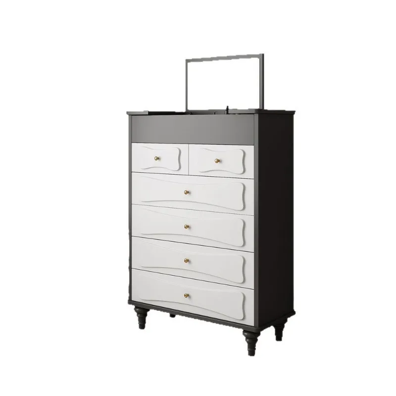 

Modern home bedroom, six-chest cabinet, dresser, dressing table, integrated solid wood locker, drawer, storage cabinet, wall