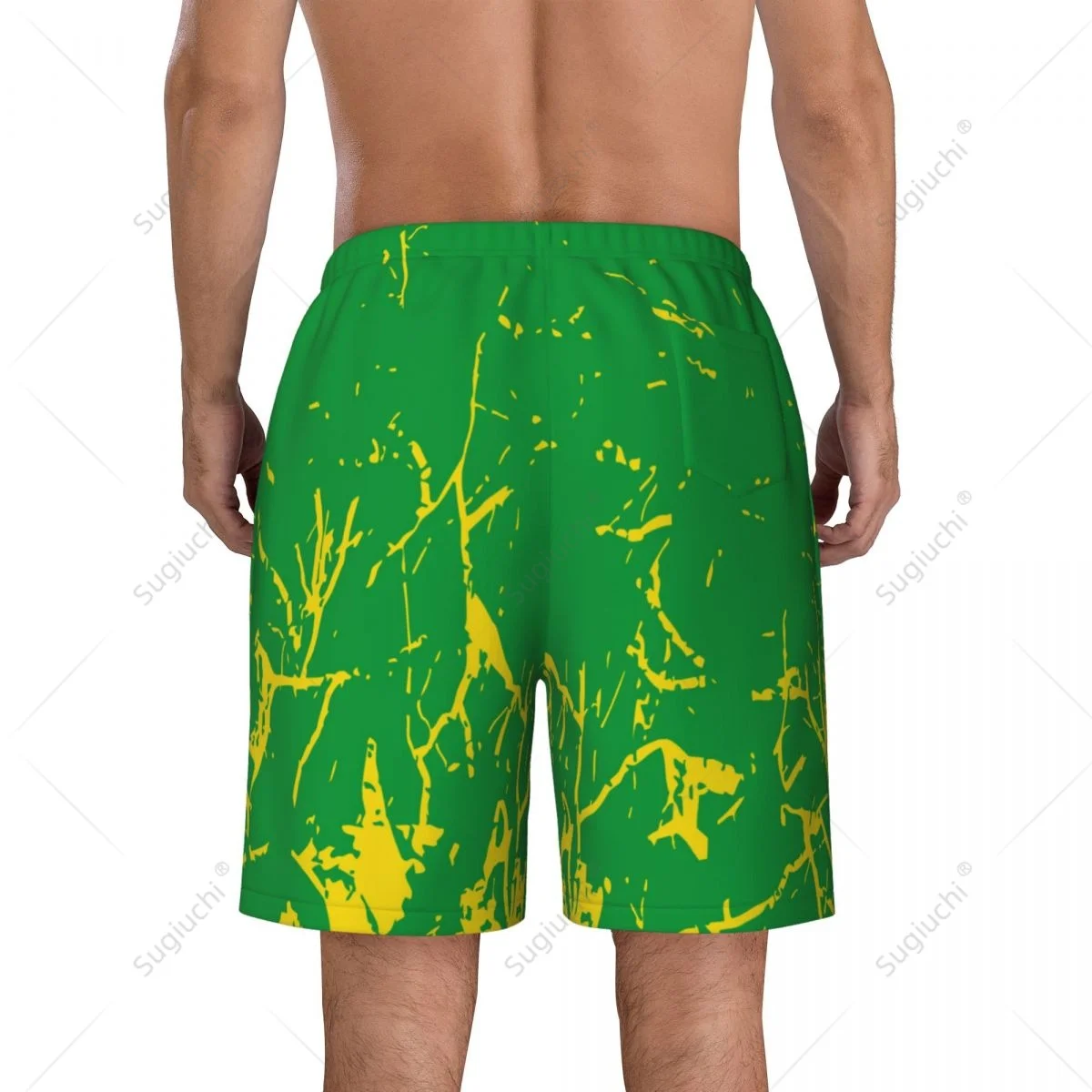 Men's Brazil Flag Beach Pants Board Shorts Surfing Boys Soccer Cycling Swimwear Running Polyester