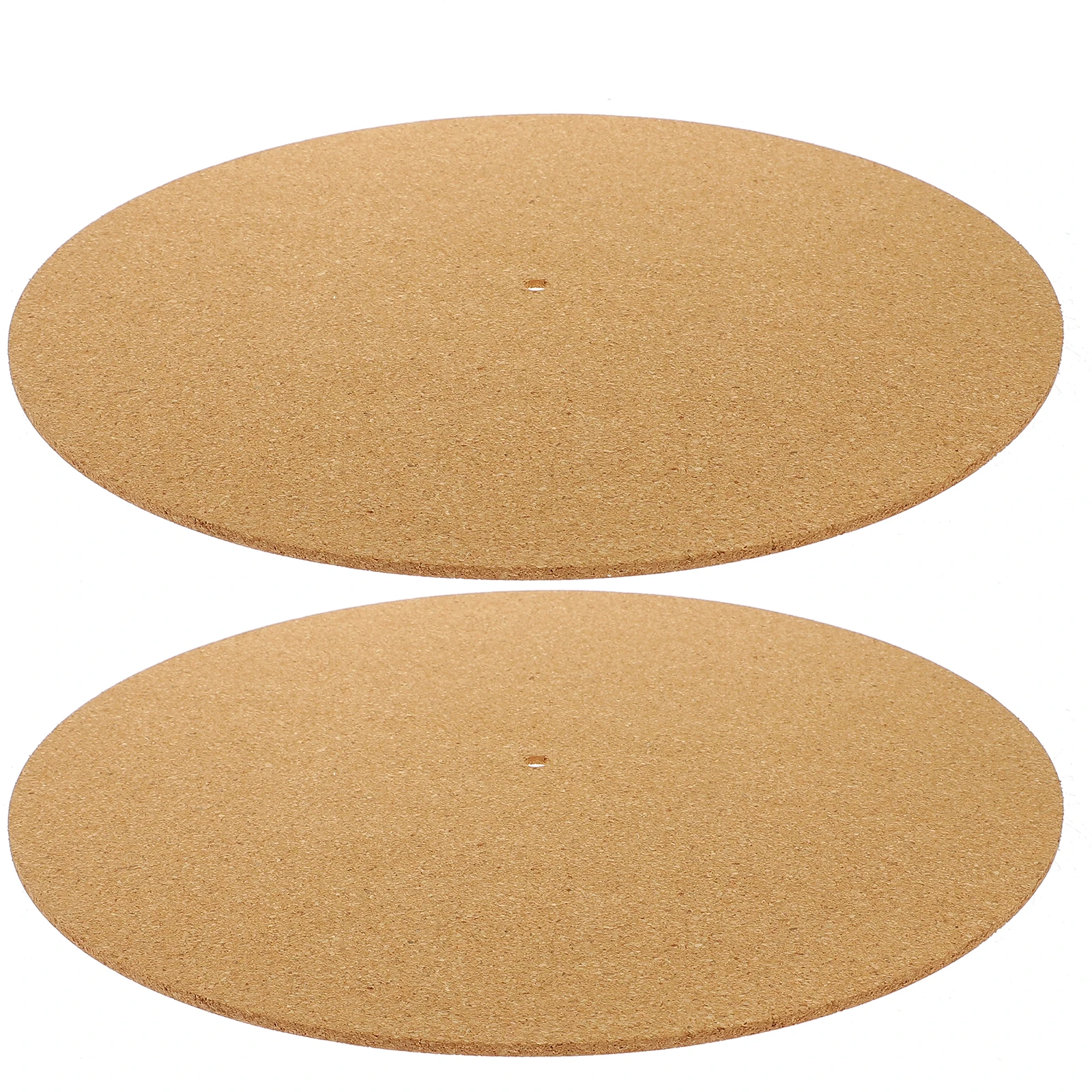 

2pcs Cork Record Player Mat Gramophone Turntable Absorbing Protective Anti static Pad Accessories