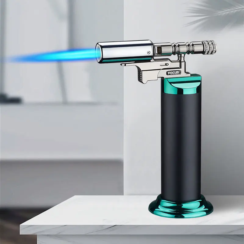 High Powerful Windproof Blue Flame Jet Torch Gas Lighter Outdoor Camping Barbecue Cooking Kitchen Butane Refillable Spray Gun