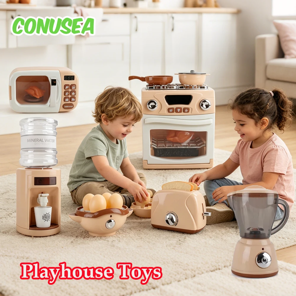 

kitchen play set Children's Pretend Play Toys Simulation Miniature Electric Microwave Oven Toys Educational Gift Girls Toy