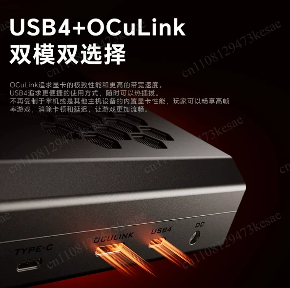 for RX 7600XT eGPU Dock 8GB GDDR6 RDNA3 USB4 OCuLink PCIe 4.0 x4 External Graphics Card Dock for Laptop Mini PC Gaming