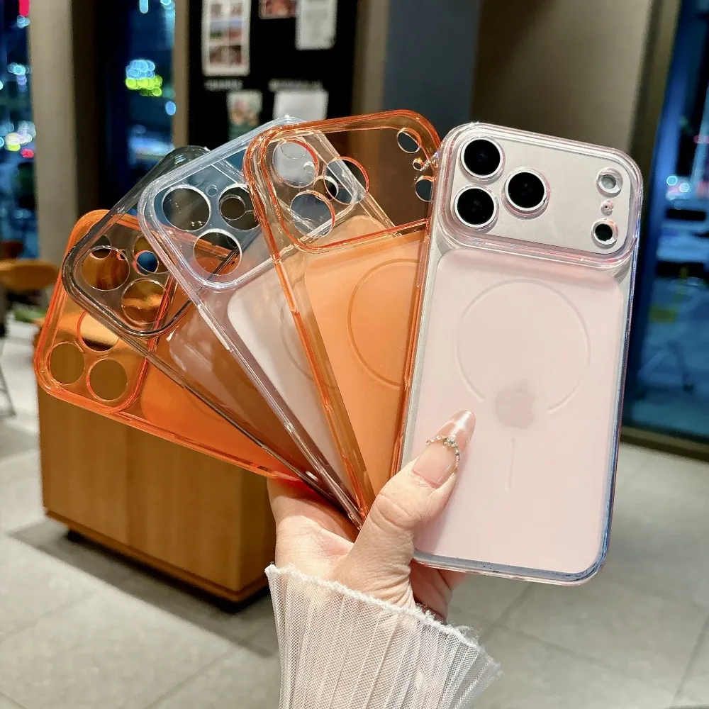 Premium Transparente Haptik-Schutzhülle für iPhone 18 17 16 15 14 13 12 Pro Max Klare Abdeckung mit Weitwinkel-Sichtfenster Schlankes Weiches Design – Detail 6