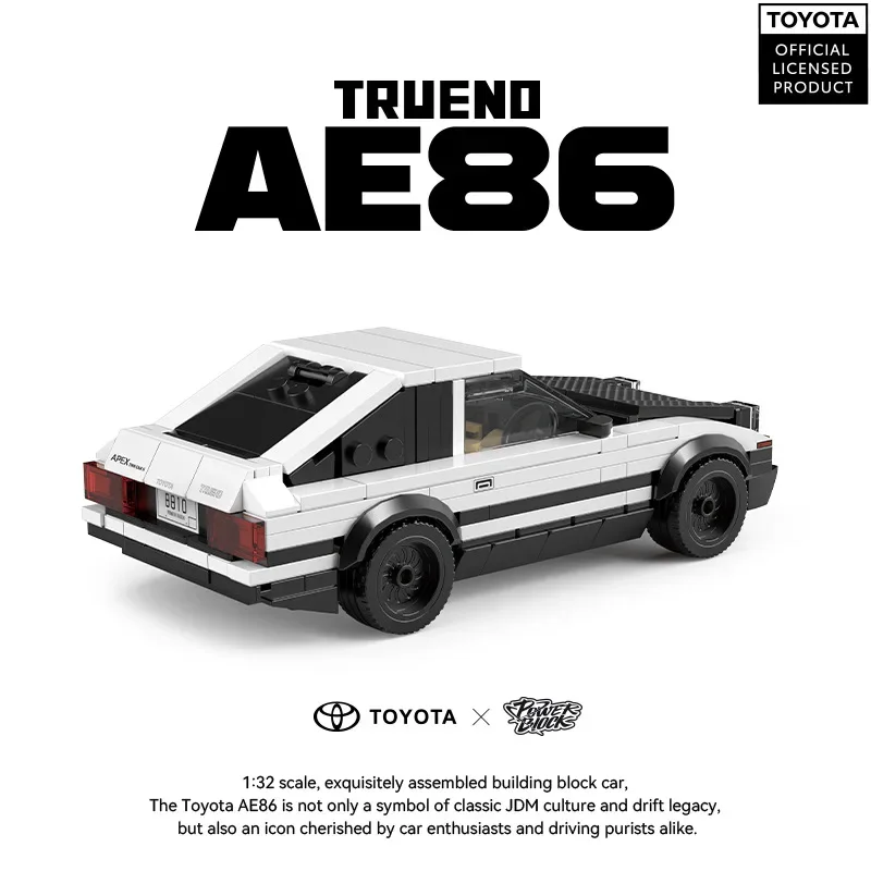 City Speed-Champion Tecnico AE86 Auto sportiva Auto da corsa Building Blocks Veicolo in mattoni Giocattoli educativi da costruzione Regali per bambini