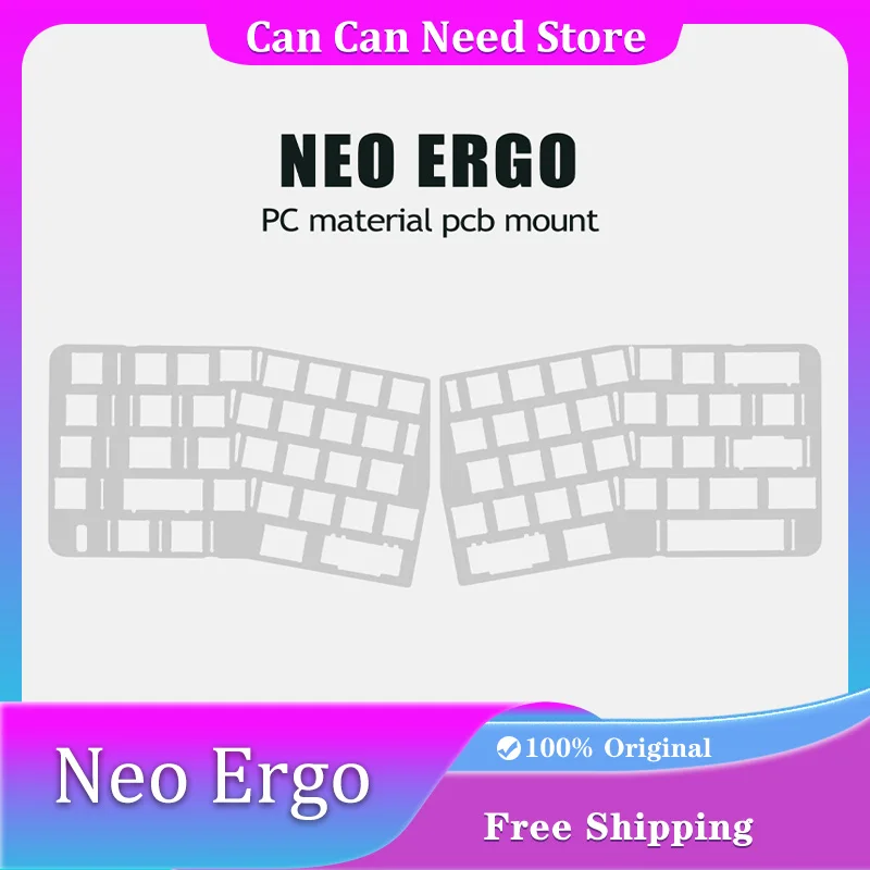 

Keebox NEO Ergo PC PP POM FR4 ALU Карбоновая позиционирующая пластина Комплект клавиатуры Монтированная на печатной плате клавиатура DIY Пластина Аксессуары для ПК