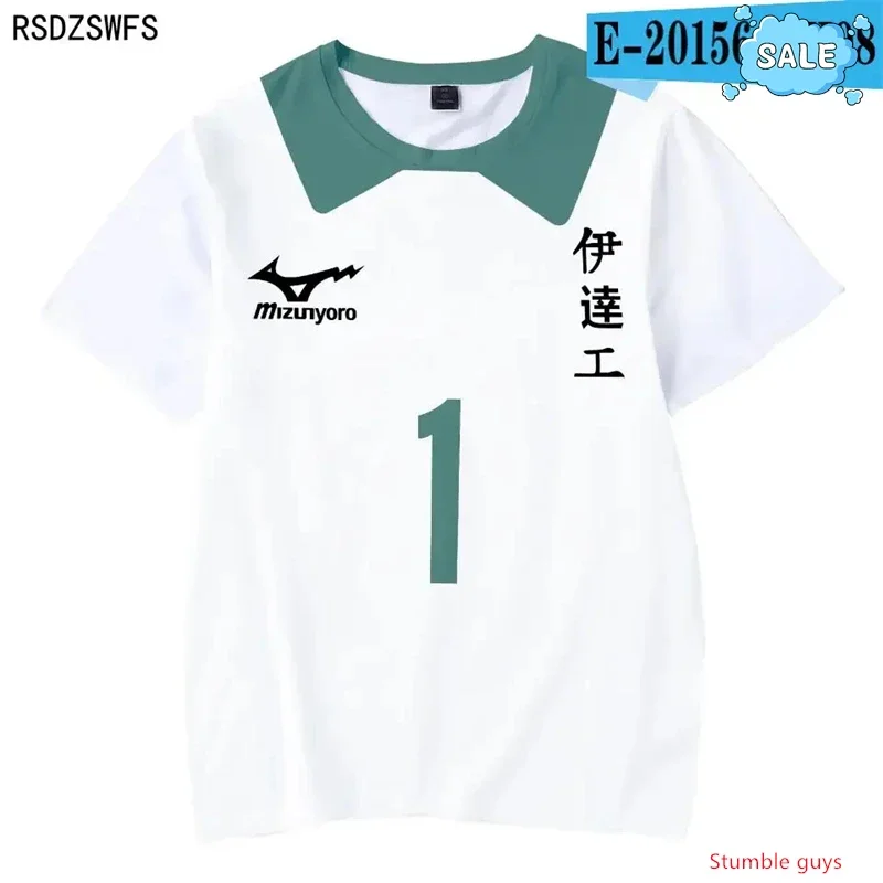 High School Volleyball Haikyuu Anime Nekoma T-Shirt Kuroo Tetsurou Kozume Uniform Cosplay Sportbekleidung Kinder Jungen Kleidung